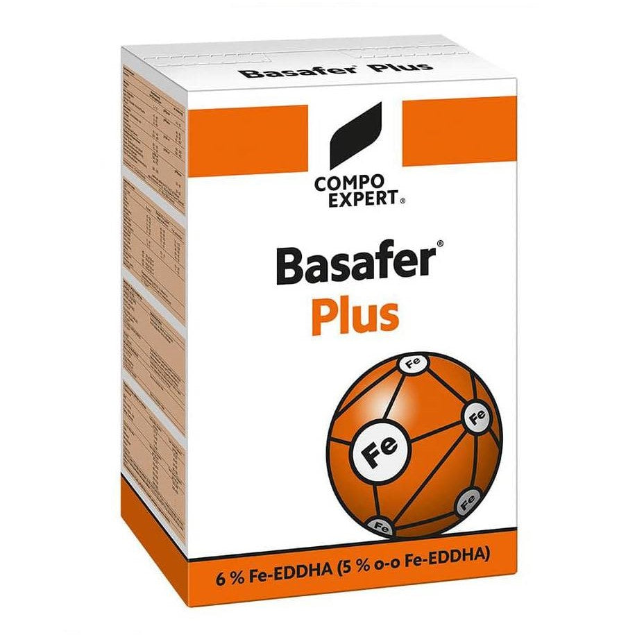 Basafer Plus / 6% Fe-EDDHA (5% o-o-Fe) / Iron Fertilizer Powder for Plants by Compo Expert / 1KG